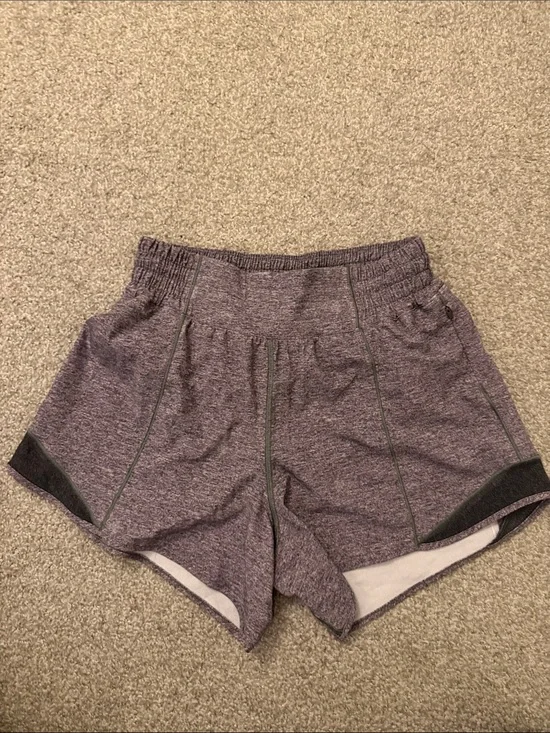 Women's Lululemon Heather Gray Active Shorts - Lightweight Running Shorts