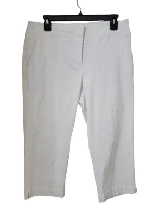 IZOD Golf Size 8 White Stretch Capri Pants