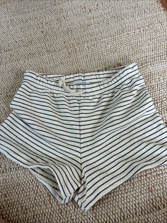Medium Perfect White Tee Bennie French Terry Stripe Short