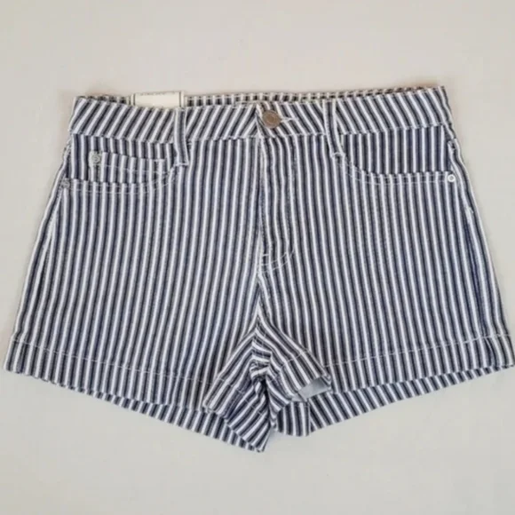 Indigo Rein stripe high rise shorts