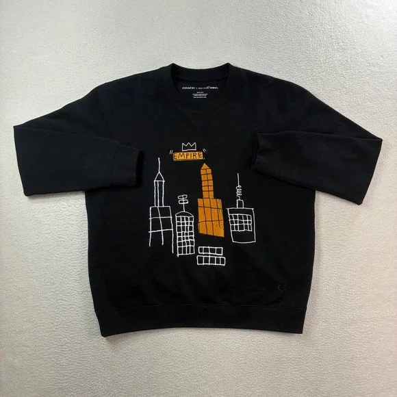 Coach Jean Michel Basquiat Crewneck Sweatshirt Womens Medium Black Empire‎ State