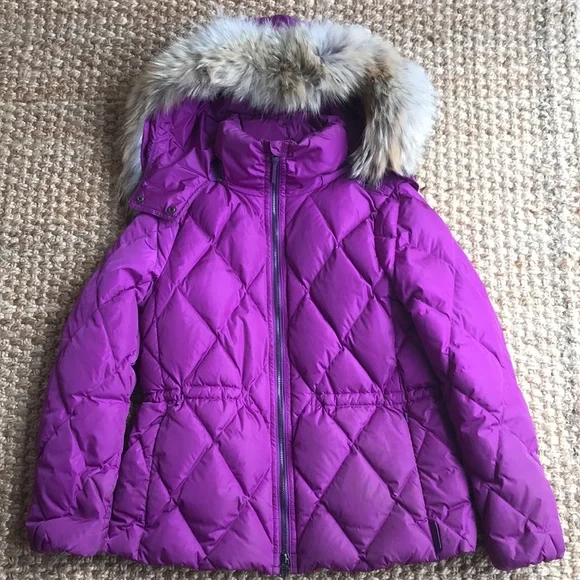 COACH Legacy Fur Trim 85 Percent Down Puffer Coat. Fur Trim. Size Large
