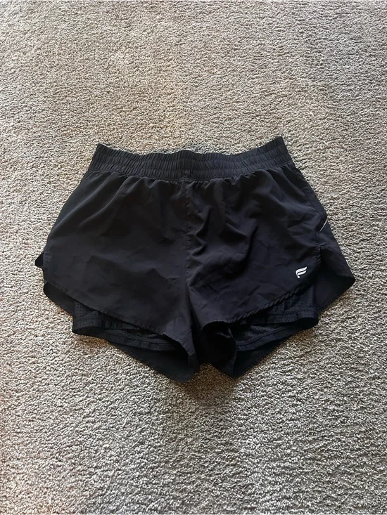 Fabletics Women’s Black Running Shorts with Built-In Liner