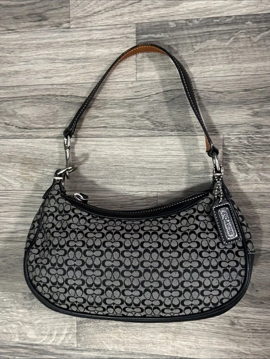 Vintage Y2K era Coach signature canvas miniature C pattern mini hobo