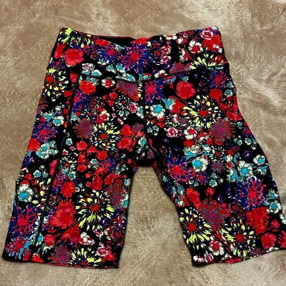 Calvin Klein Red and Blue Bike Shorts Vibrant Design Medium
