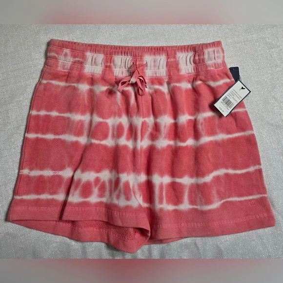 Crown & Ivy Coral Tie-Dye Women's Soft Shorts