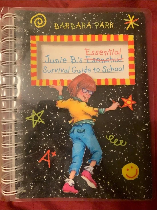 Junie B. Spiral Notebook - Black with Multicolor Artwork