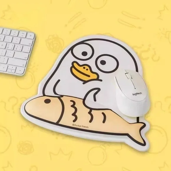Cute‎ Duck Mouse Pad with Wrist Support – Cartoon Design, Ergonomic, 9.5x10 in