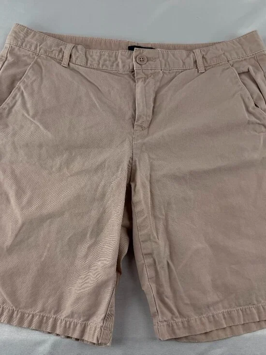 Gap Women's Pink Cotton Mid Rise Casual Bermuda Shorts Size 8 Regular Pockets
