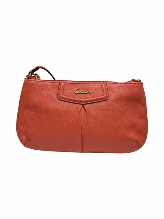 Coach Salmon Leather Wristlet