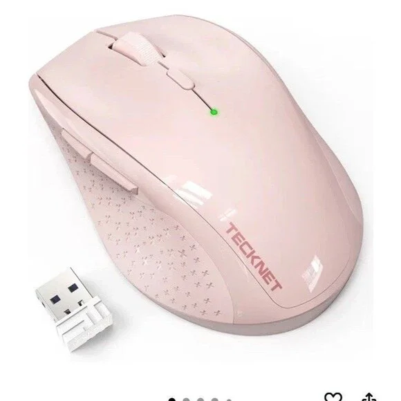 TECKNET Wireless Mouse, 2.4G USB Computer Mouse with 6-Level Adjustable 4800 DPI