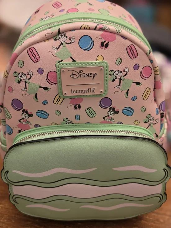 Loungefly Pink, Mint & Multicolor Minnie Macaron Kids Mini Backpack