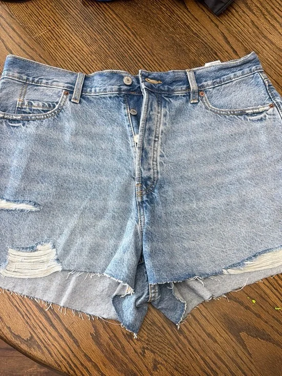 Old Navy Light Blue Distressed Jean Shorts