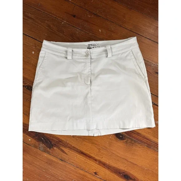 Nike Golf Skort Tour Performance Size 10 Cream White Golf Short Skirt Skort