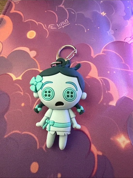 Mint Green Girl Button-Eye Keychain - Kids Accessories