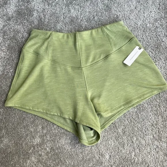 Anthropologie Daily Practice Shorts Womens S Green Corset Shorts Green Flowy