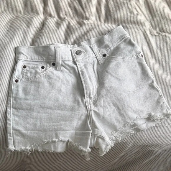 Levi's White Denim Jean Shorts