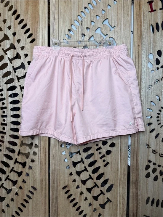 Jordan Women's Light Pink Elastic Waist Athletic Shorts