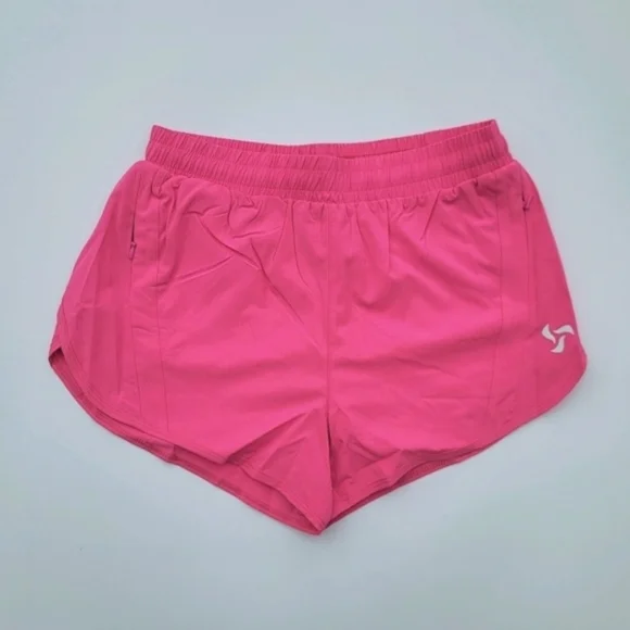 Pedigree FreeRUN High Waist Lined Shorts with Zipper Pockets | Pink