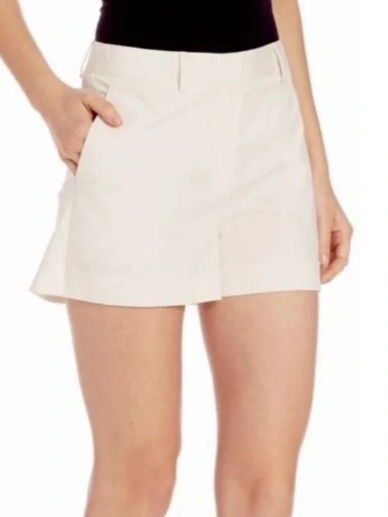 Theory Calila 2 Light Poplin White cotton shorts classic chic 6 like new
