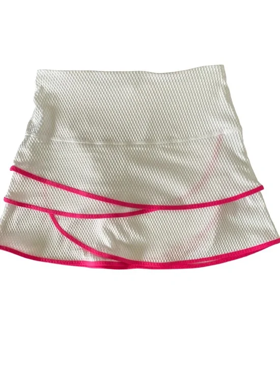 Lucky in Love White Skort  with Hot Pink Trim-S