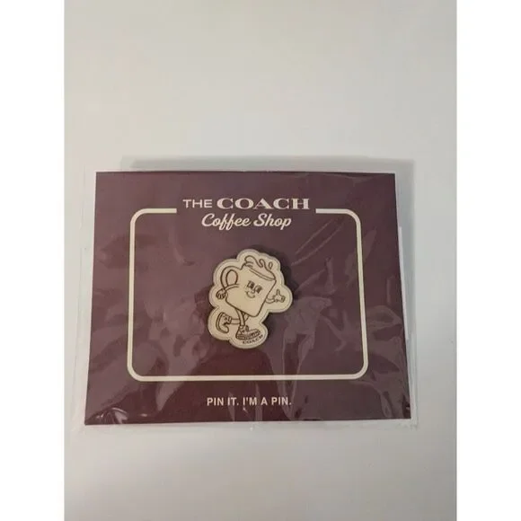NWT Coach Coffee Cafe Pin
