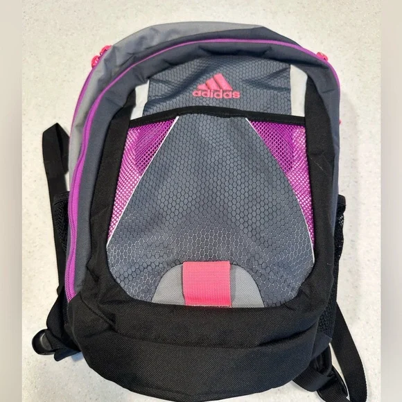 Adidas Back Pack! school, Travel, dance, sports, etc. Black, purple & Gr…