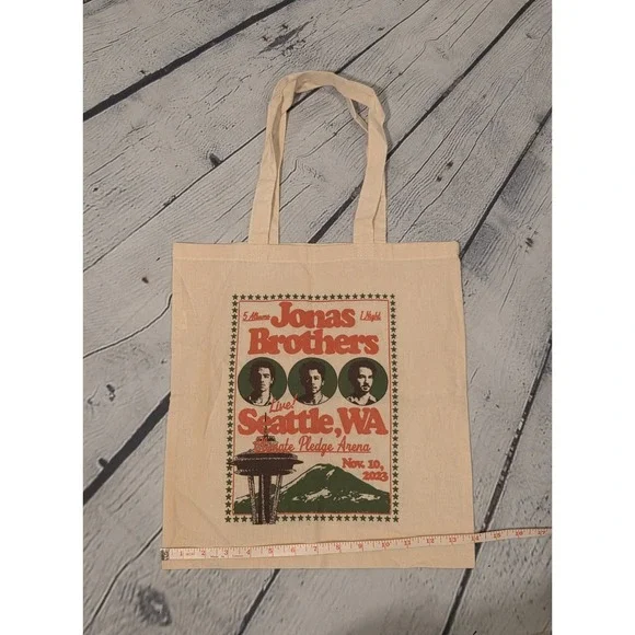 Jonas Brothers Canvas Tote Bag Seattle, WA Climate‎ Pledge Arena 2023 *New*