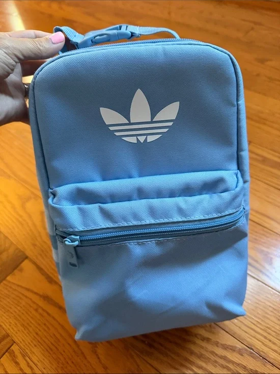 Adidas Kids Light Blue Mini Backpack with Trefoil Logo
