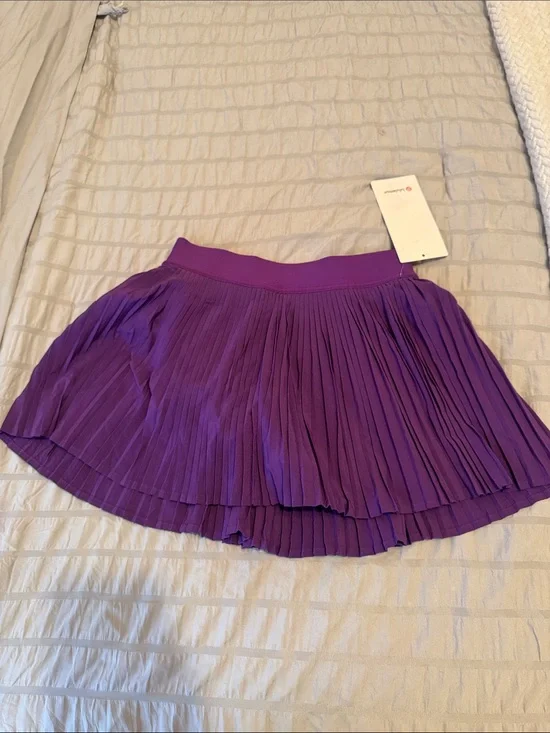 NWT Lululemon Varsity Pleated High-Rise Tennis Skirt 14” (College Purple) Size 4