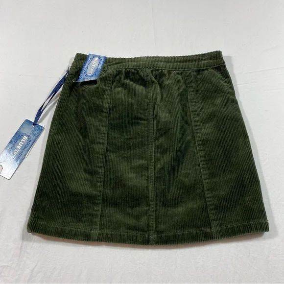 NWT Blue Spice Mini Skirt Corduroy ZipUp Autumn Emerald Green Cute Casua…