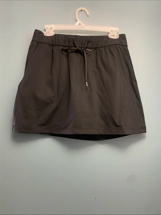 Everyday Black Drawstring Mini Skirt