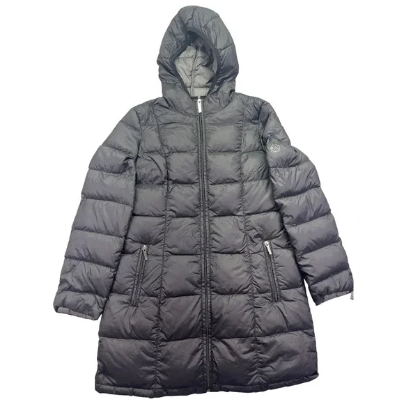 Michael Kors Packable Down Puffer Coat Hooded Lightweight Jacket‎ PS Boho Grunge