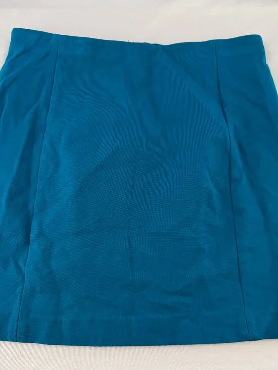 Ann Taylor Blue Skirt Women Size 6 Short Mini Pencil Stretch Workwear Career