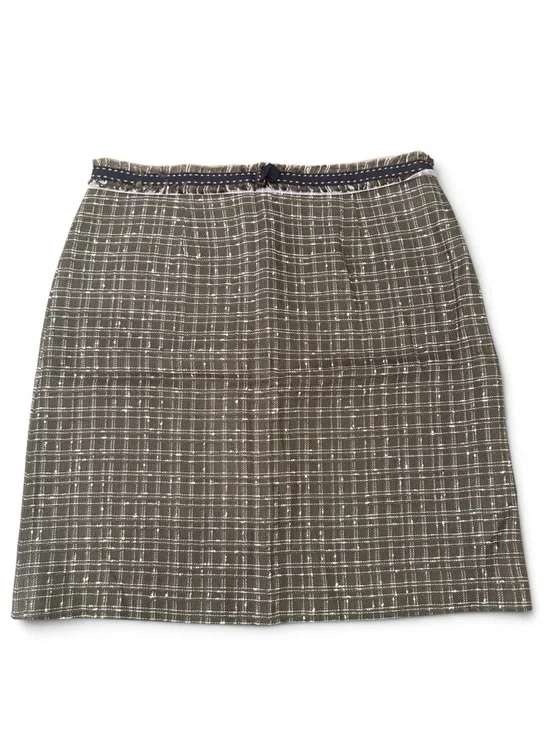 Rebecca Taylor Vintage Brown & Pink Tweed Mini Skirt Women’s Size 8 Lined Zipper