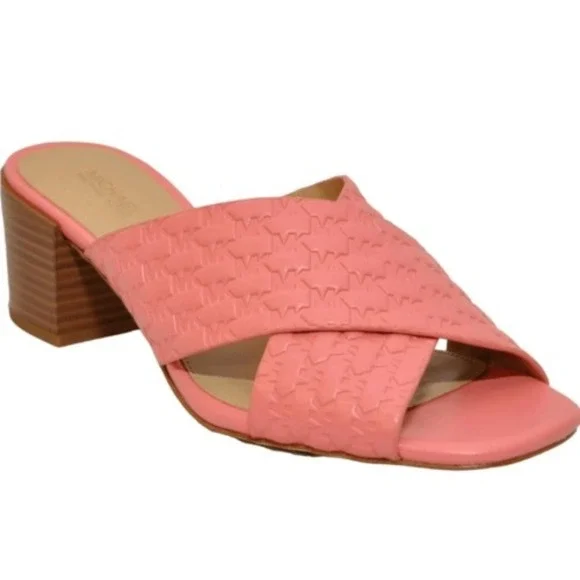 MICHAEL KORS Colleen Mule Sandal Embossed Faux Leather NEW IN‎ BOX, 9.5