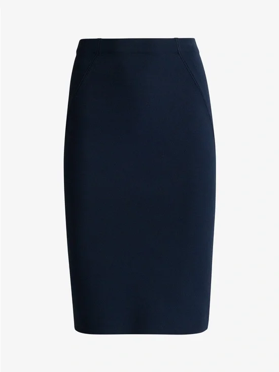 St John Basics Santana Knit Skirt Pencil Straight Black Classic  ~ Size 6