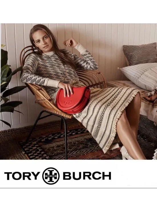 TORY BURCH L Beige Jacquard Tweed Fringe Wool Blend Sweater Pencil Skirt