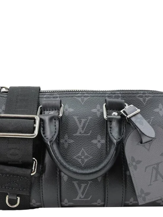 Louis Vuitton Keepall 25 Bandouliere Monogram Eclipse Reverse Canvas Crossbody