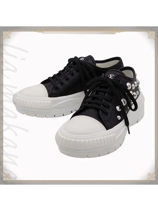 Louis Vuitton Yk Squad Line Sneakers Shoes Yayoi Kusama Black