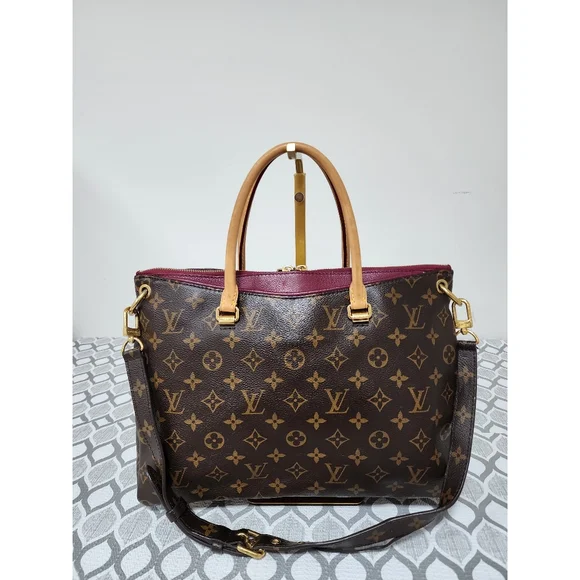LOUIS VUITTON Monogram Canvas Pallas Bag Brown