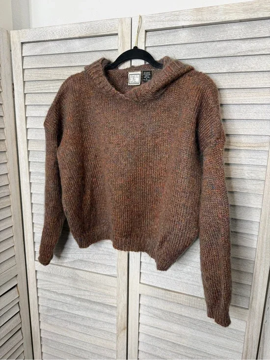 Vintage Paul Et Duffier 1990’s Mohair Hooded Crop Sweater Size Small