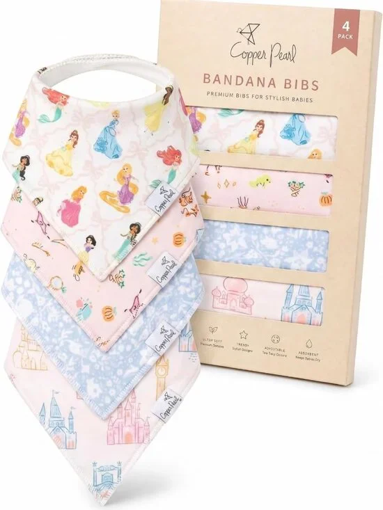 Soft Cotton Bandana Baby Bibs 4 & 6 Pack, Drool & Teething Bibs for Girls & Boys
