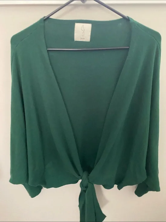 Joie Emerald Green Tie-Front Cardigan