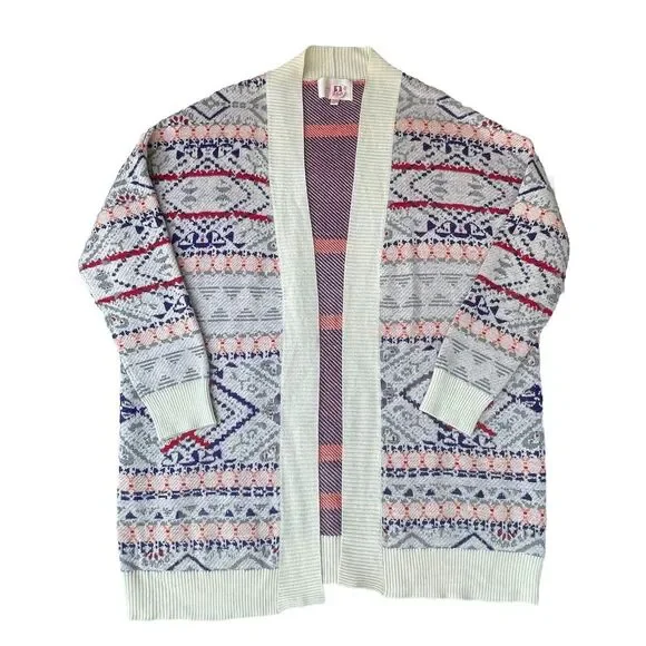 Skies‎ Are Blue Women's Cardigan Sweater Medium Geometric Aztec Western Cowgirl