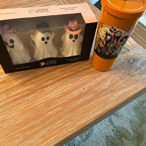 Halloween Ghost you get three &@ Halloween tumbler  - White & Pink