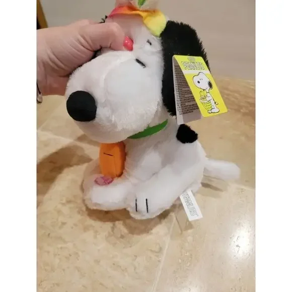 Peanuts Snoopy Musical Dance Bouncing Easter Bunny Plush Linus Lucy Song Works V