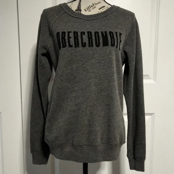 Abercrombie & Fitch Grey & Black Sweatshirt