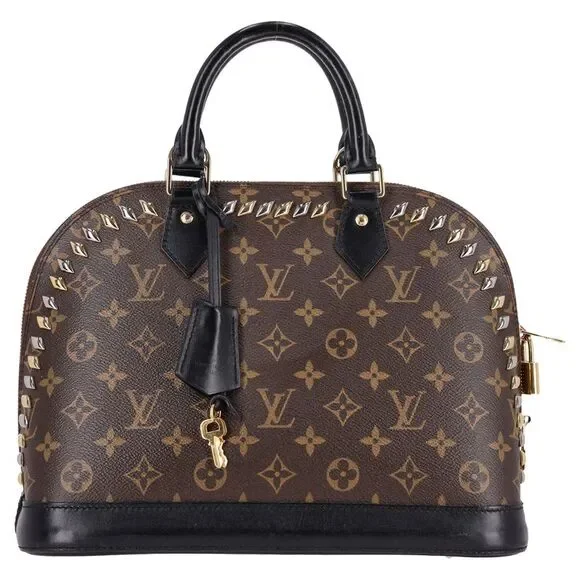 Louis Vuitton Cruise Runway Monogram Macassar Studded Alma Bag
