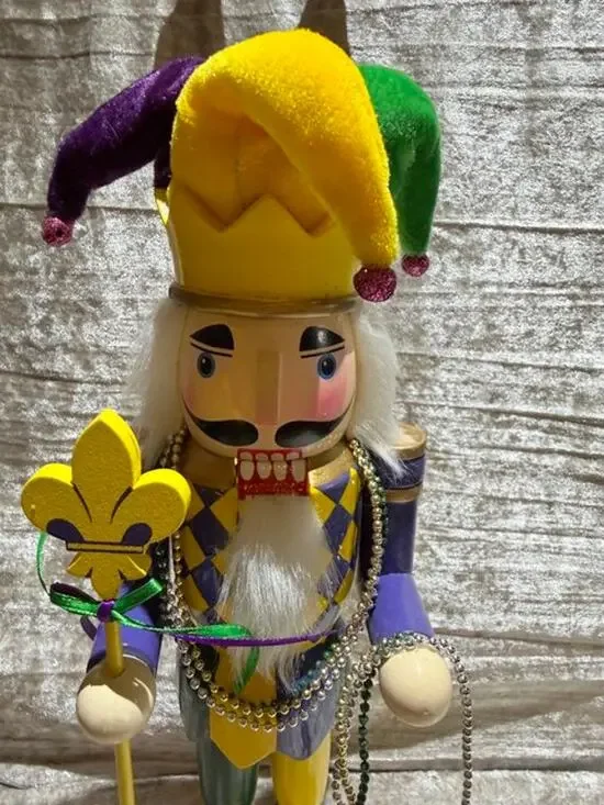 Santa's Workshop New in Box Mardi Gras Jester Nutcracker Handcrafted Holiday